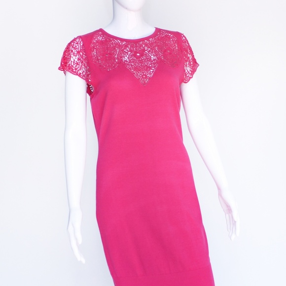 Leo Guy Pink Floral Embroidered dress *New* - Picture 2 of 5